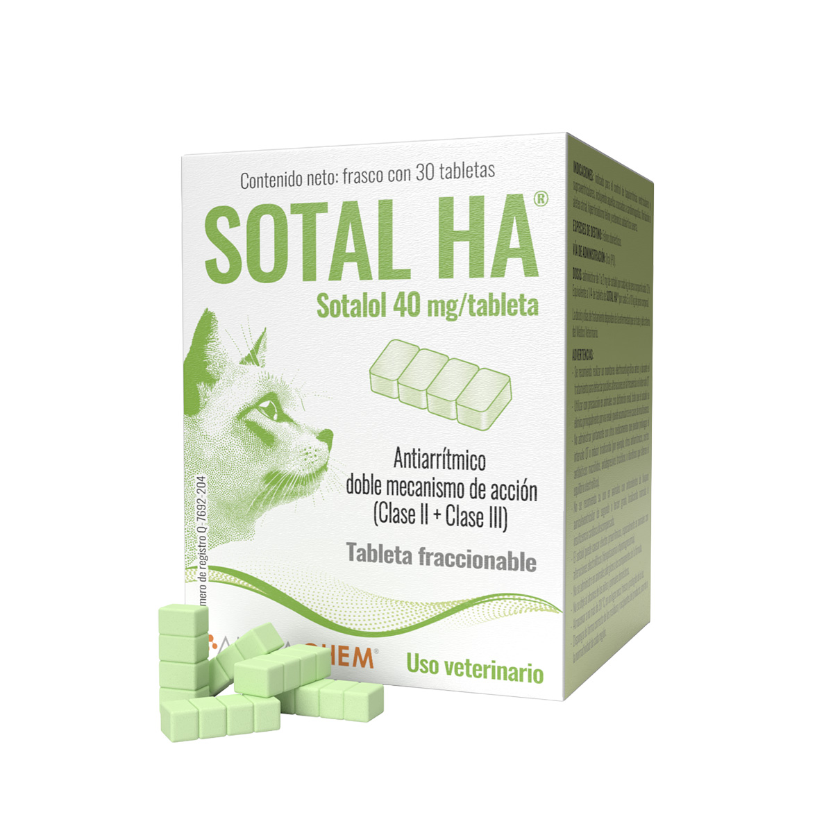 SOTAL HA® TABLETAS felinos